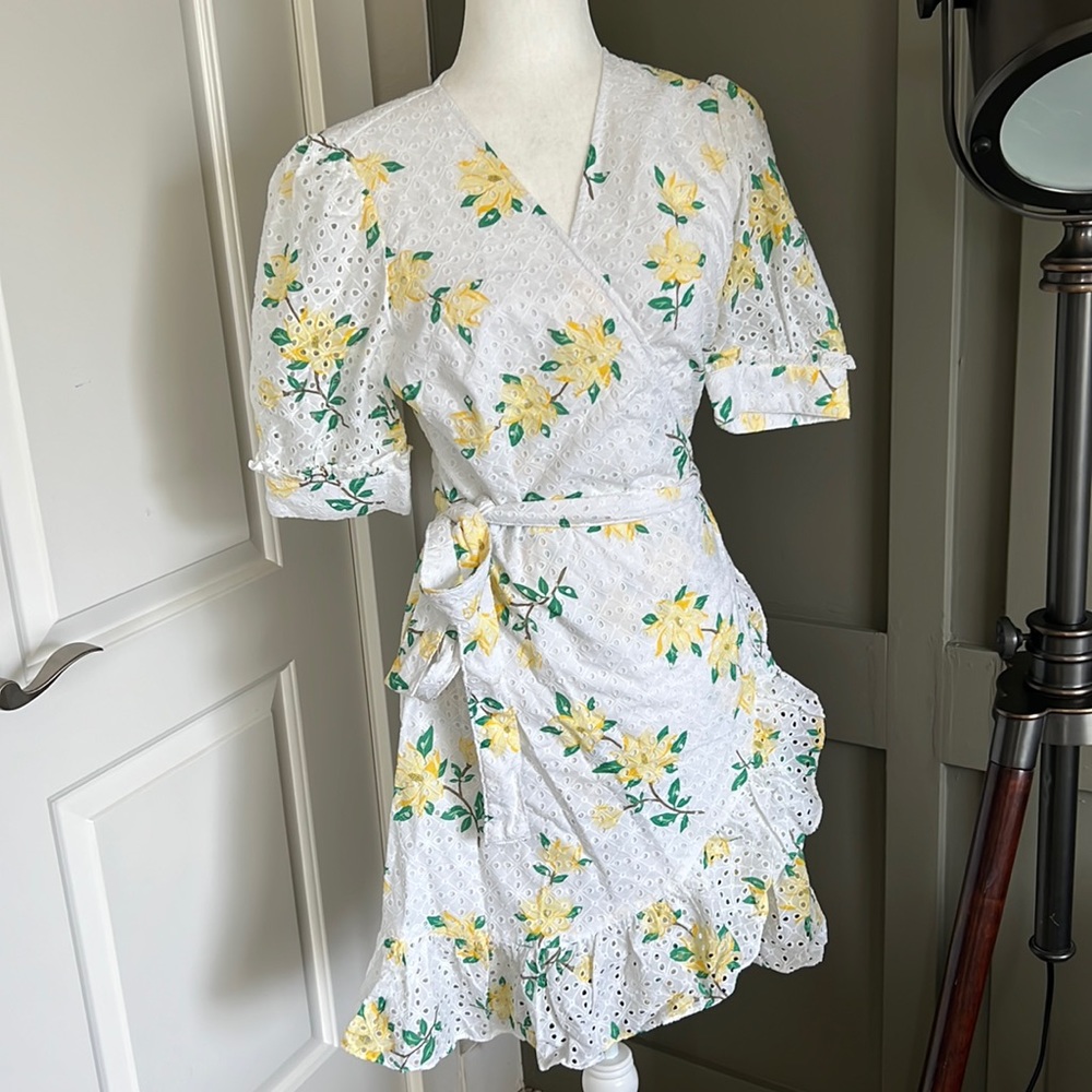 Draper James Reba wrap dress eyelet magnolia